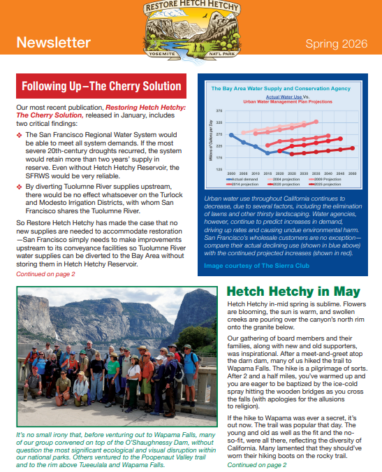 Spring newsletter, and …